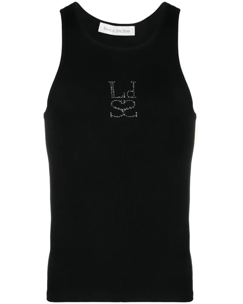 Ludovic de Saint Sernin Tanktop mit Kristall-Logo - Schwarz Schwarz