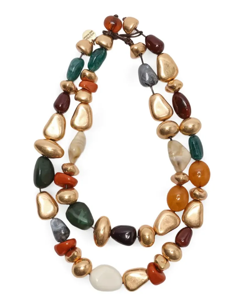 Maliparmi double-strand stone necklace - Gold Gold