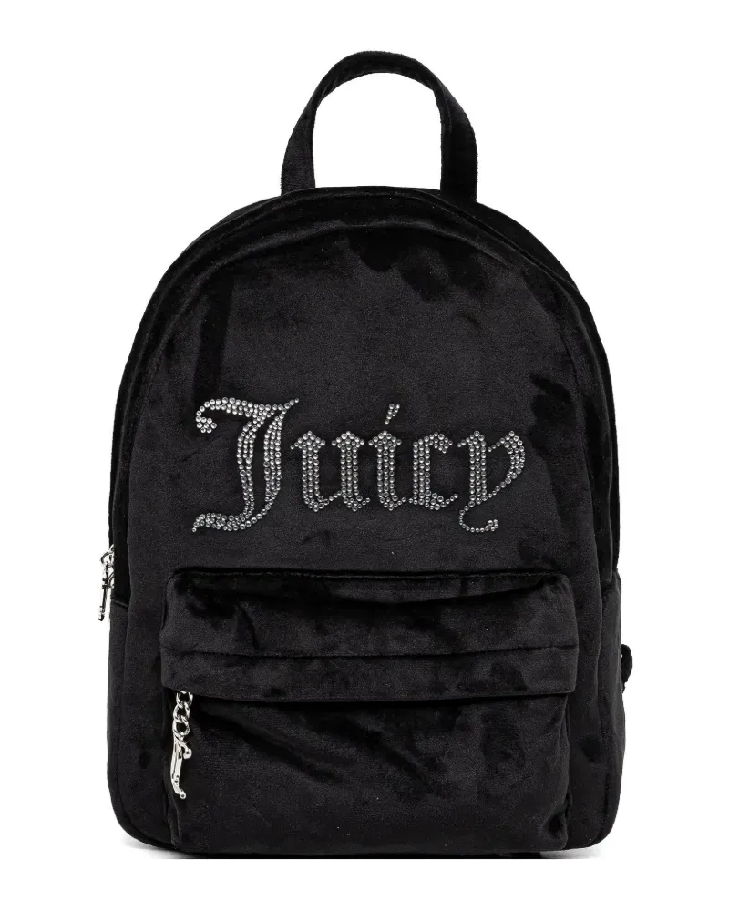 Juicy Couture crystal-embellished velvet backpack - Schwarz Schwarz