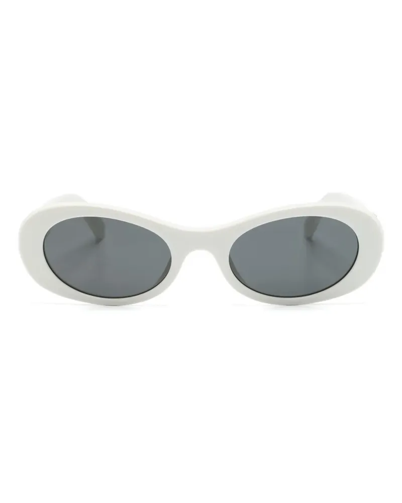 Miu Miu Ovale Glimpse Sonnenbrille - Weiß Weiß