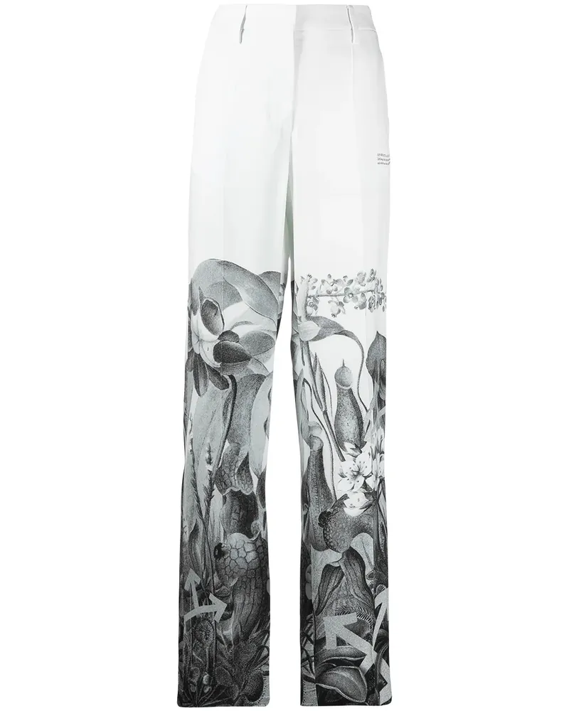 OFF-WHITE Hose mit Print - Weiß Weiß