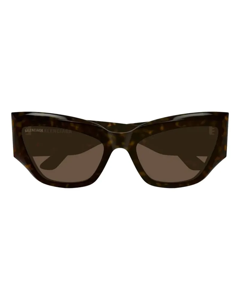 Balenciaga BB logo geometric sunglasses - Braun Braun