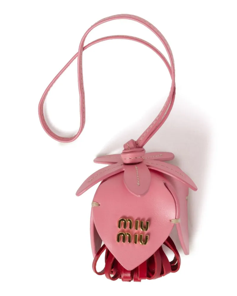 Miu Miu Schlüsselanhänger aus Leder - Rosa Rosa