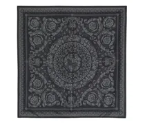 Seidenschal mit Barocco-Print - Schwarz