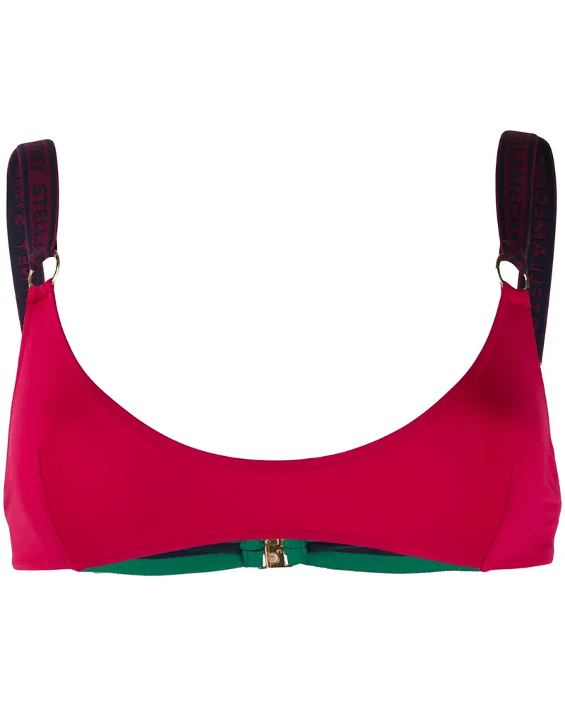 Stella McCartney Sport-Bikinioberteil mit Logo-Riemen - Rot Rot