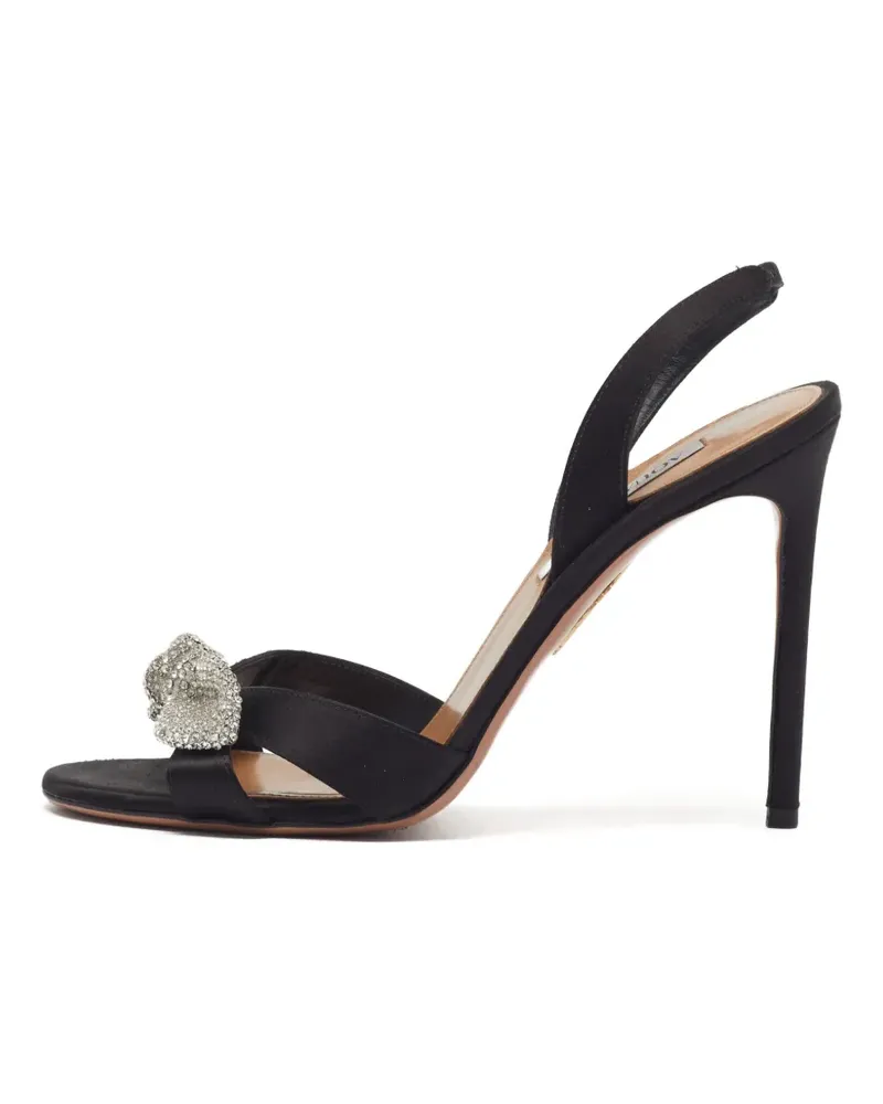 Aquazzura Very Bow Slingback-Sandalen - Schwarz Schwarz