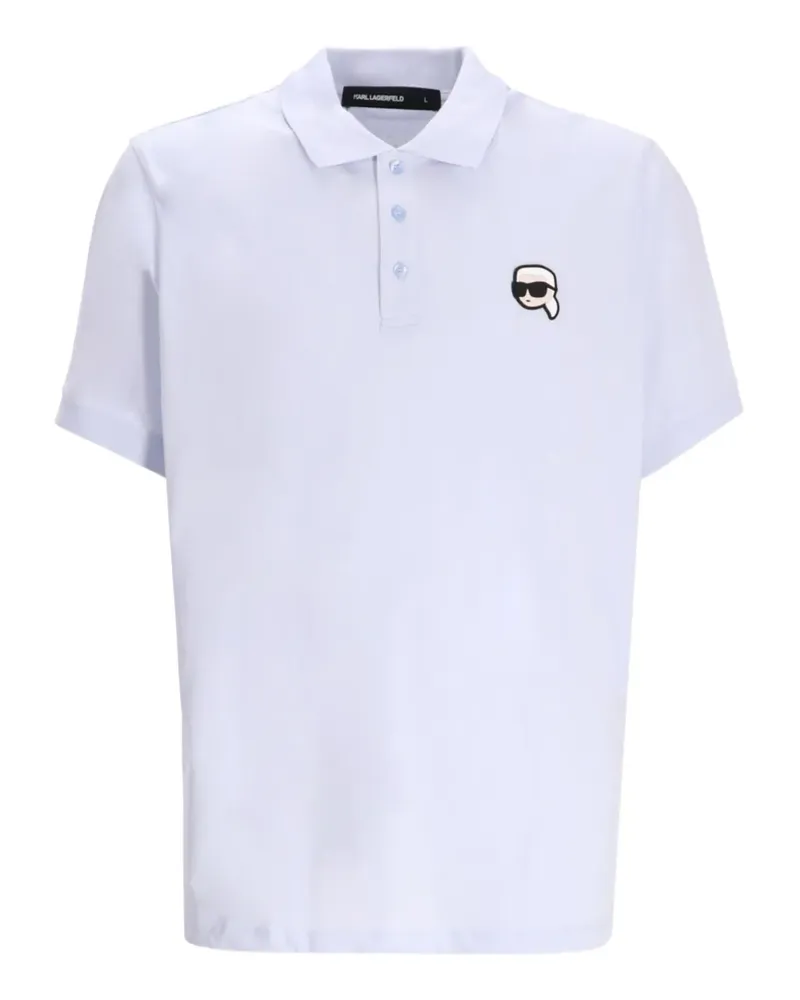 Karl Lagerfeld Poloshirt mit Ikon-Applikation - Violett Violett