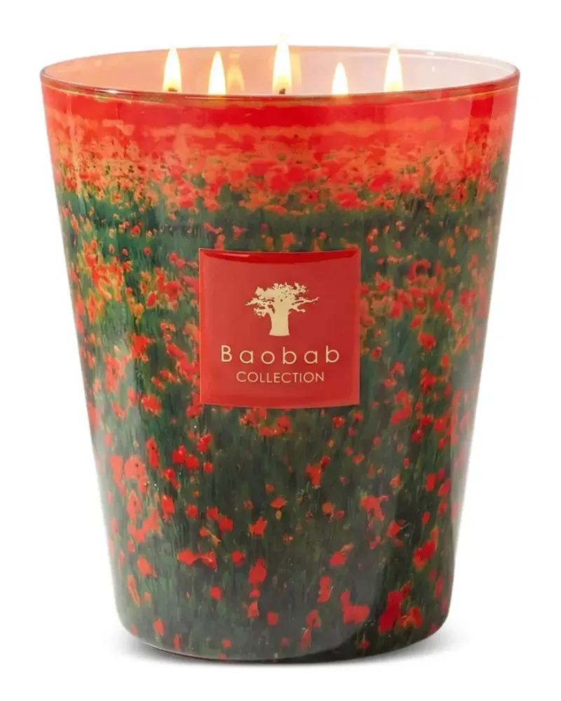 Baobab Collection Arty Flowers Kerze mit Blumenprint - Rot Rot