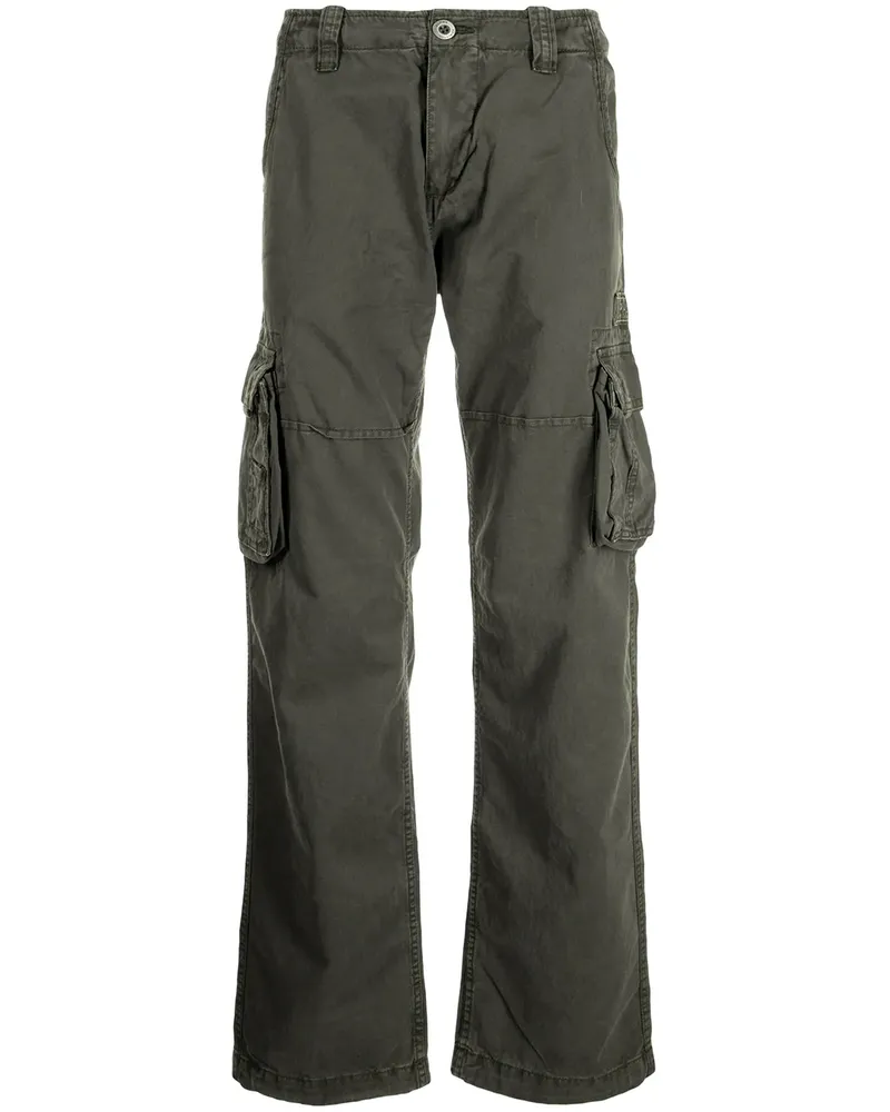 Alpha Industries Cargohose mit geradem Bein - Grau Grau
