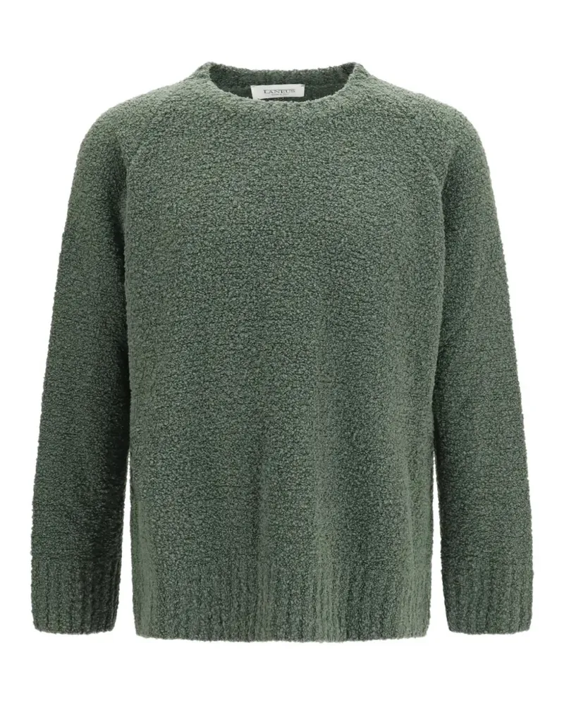 Laneus Bouclé-Pullover mit Raglanärmeln - Grün Grün