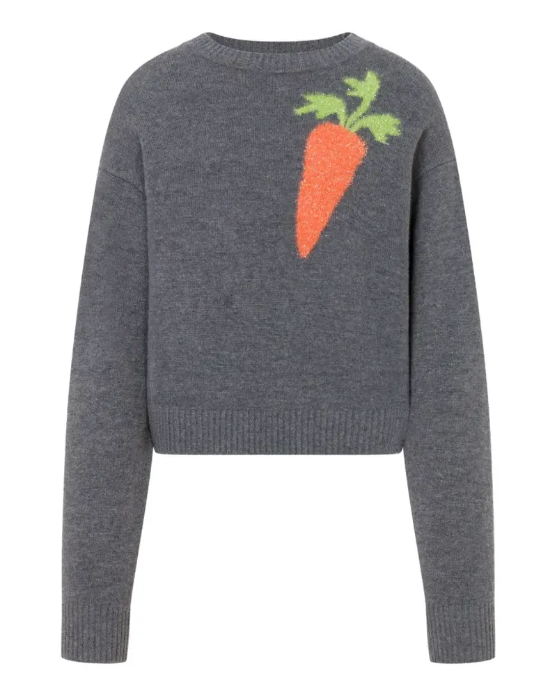 Moschino Wollpullover mit Intarsien - Grau Grau