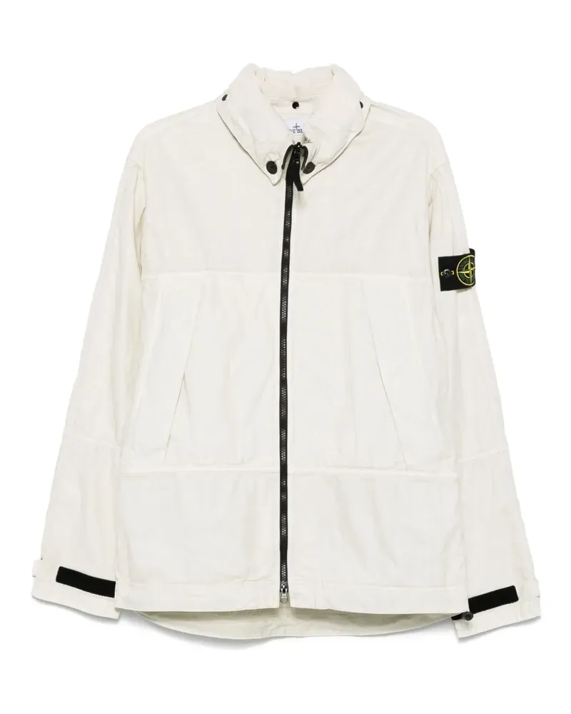 Stone Island Jacke aus unbehandeltem Leinen mit Falten - Nude Nude