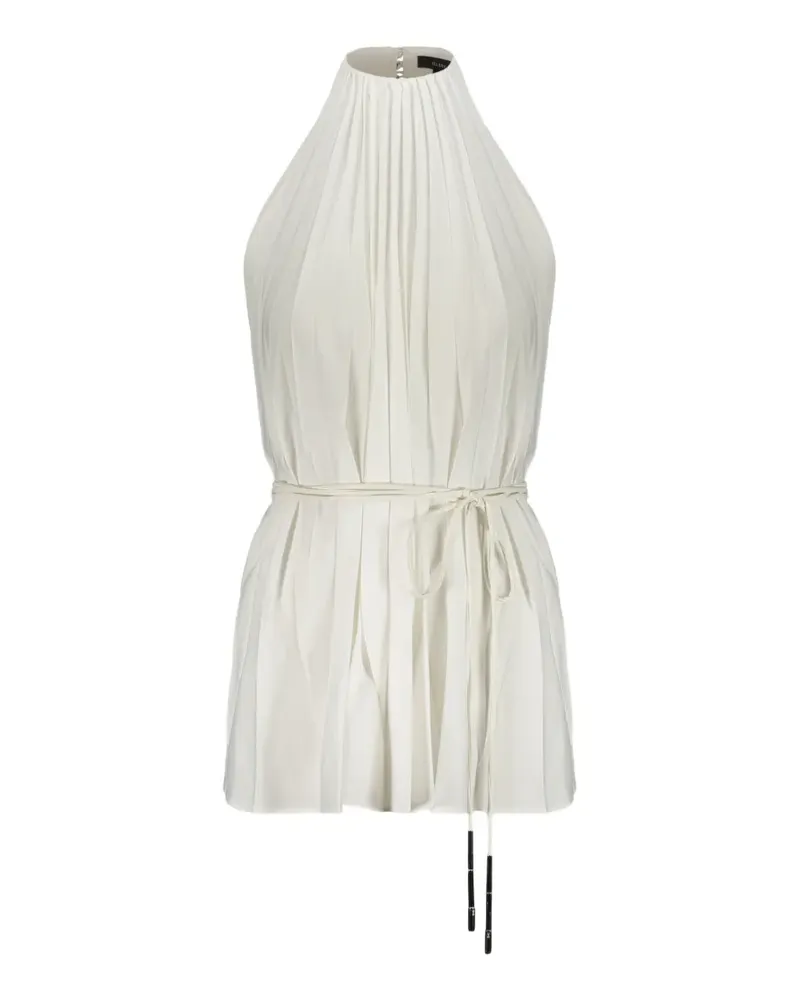 ELLERY pleated open-back blouse - Weiß Weiß