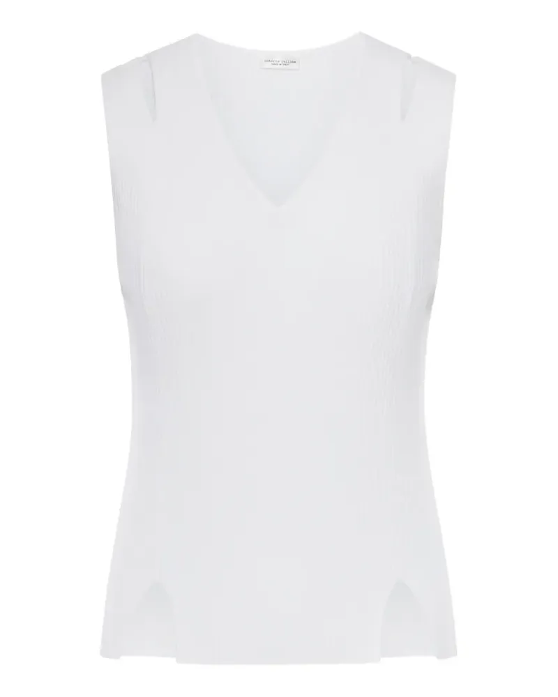 Roberto Collina Smanicato cut-out ribbed top - Weiß Weiß