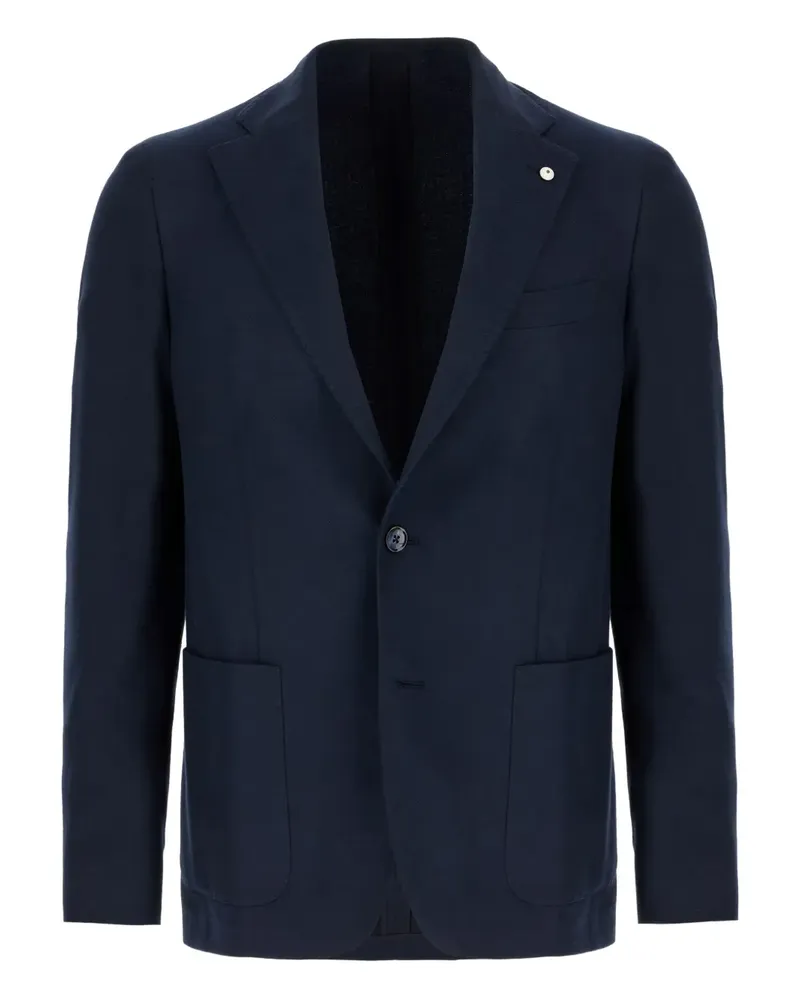 Luigi Bianchi Mantova button blazer - Blau Blau