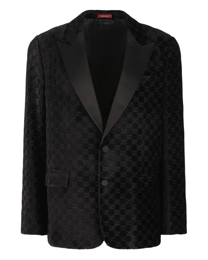 Gucci Sakko mit GG-Muster - Schwarz Schwarz