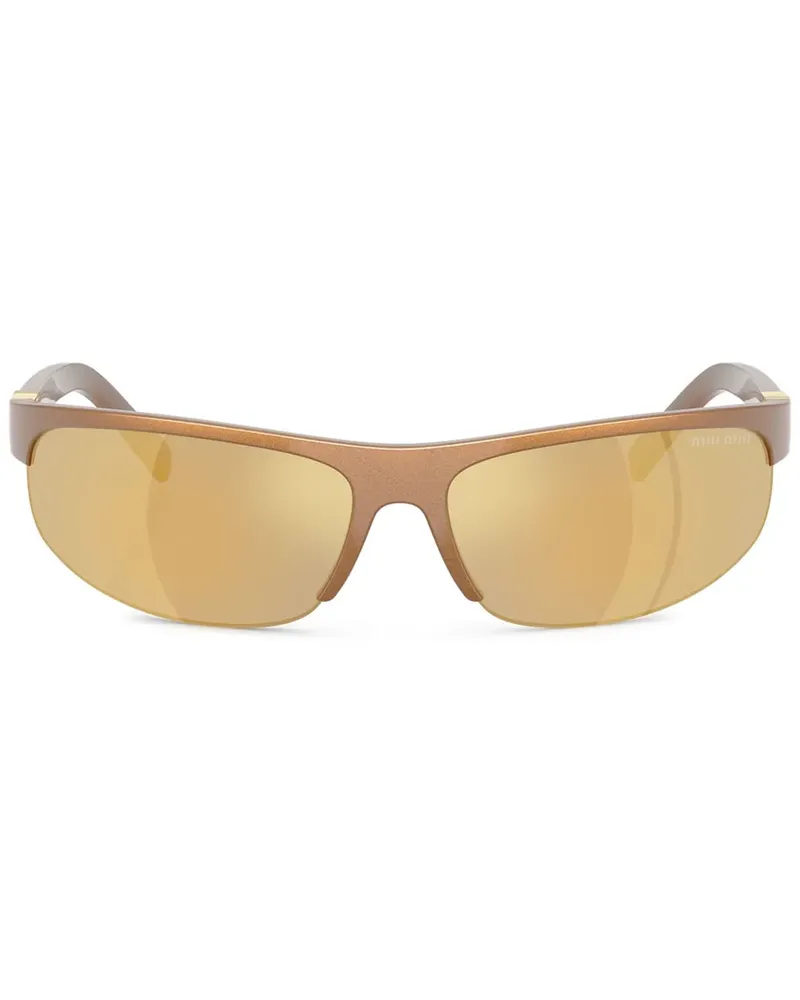 Miu Miu Sonnenbrille mit Oversized-Gestell - Braun Braun