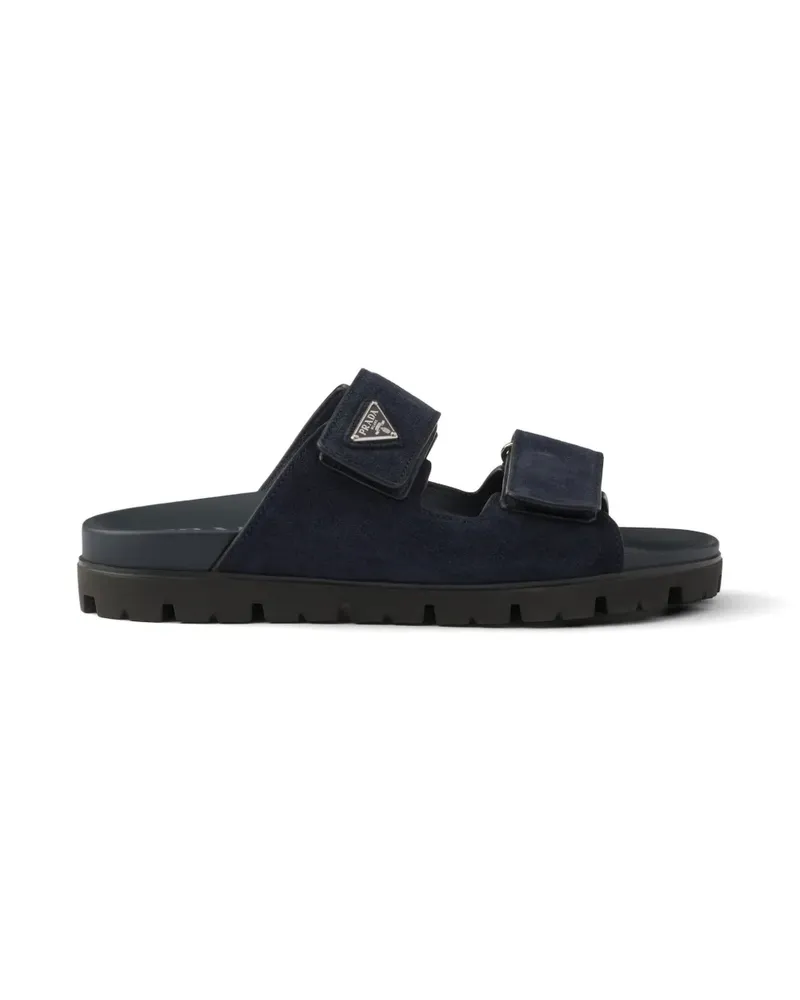 Prada Sandalen mit Wildlederband - Blau Blau