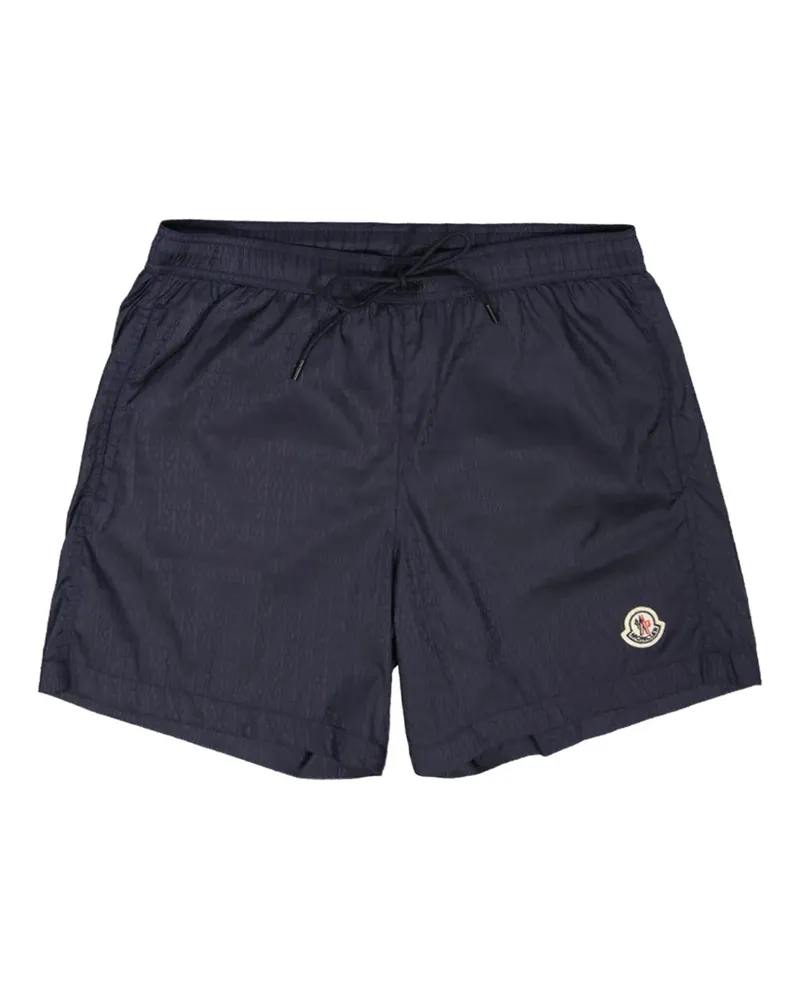 Moncler Badeshorts mit Monogramm-Print - Blau Blau