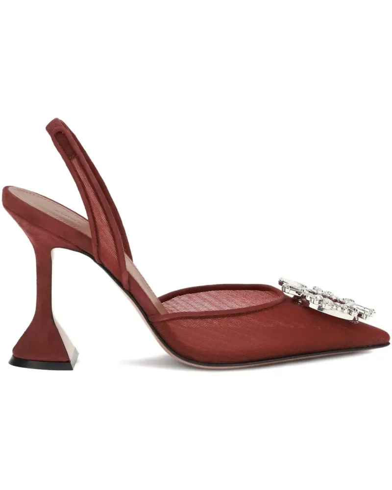 Amina Muaddi 95mm Begum crystal-embellished heeled sandals - Rot Rot