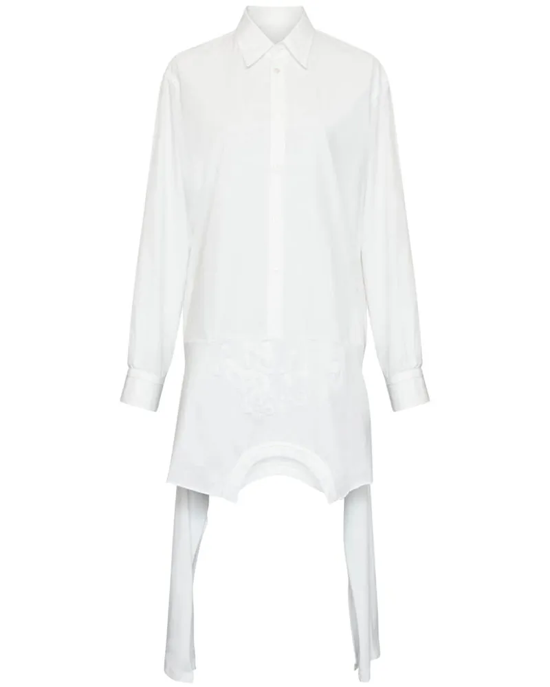 Maison Margiela Asymmetrisches Hemdkleid - Weiß Weiß