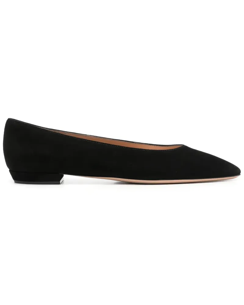 Gianvito Rossi Ballerinas aus Nubukleder - Schwarz Schwarz