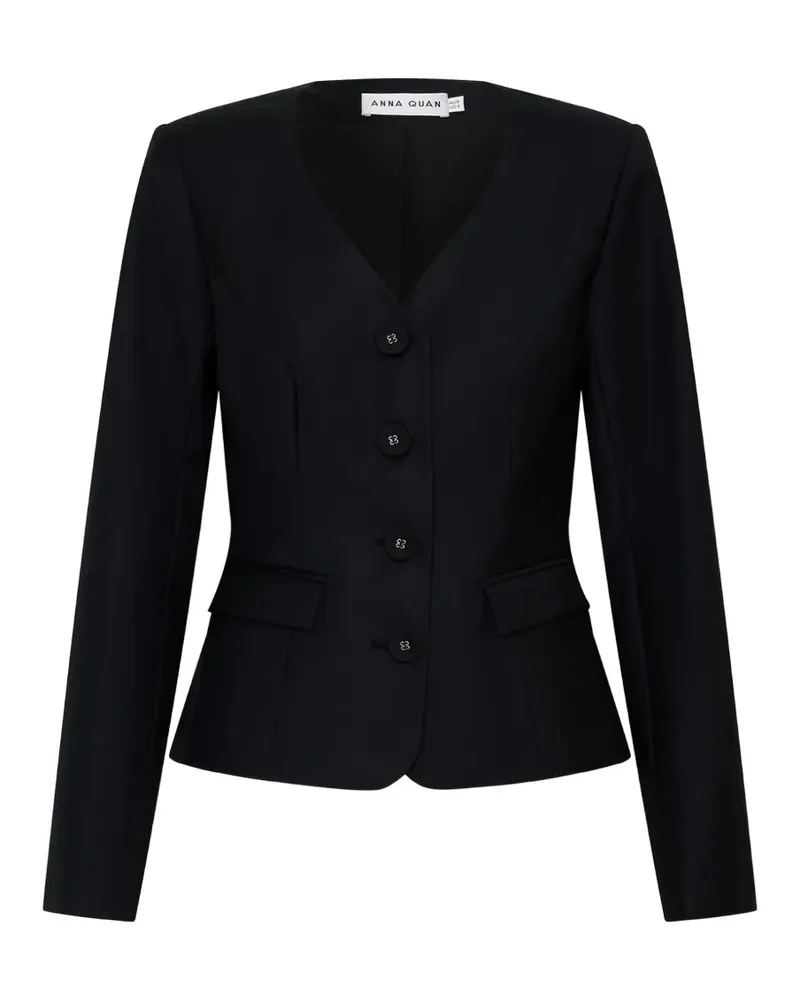 Anna Quan Alvar V-neck wool jacket - Schwarz Schwarz