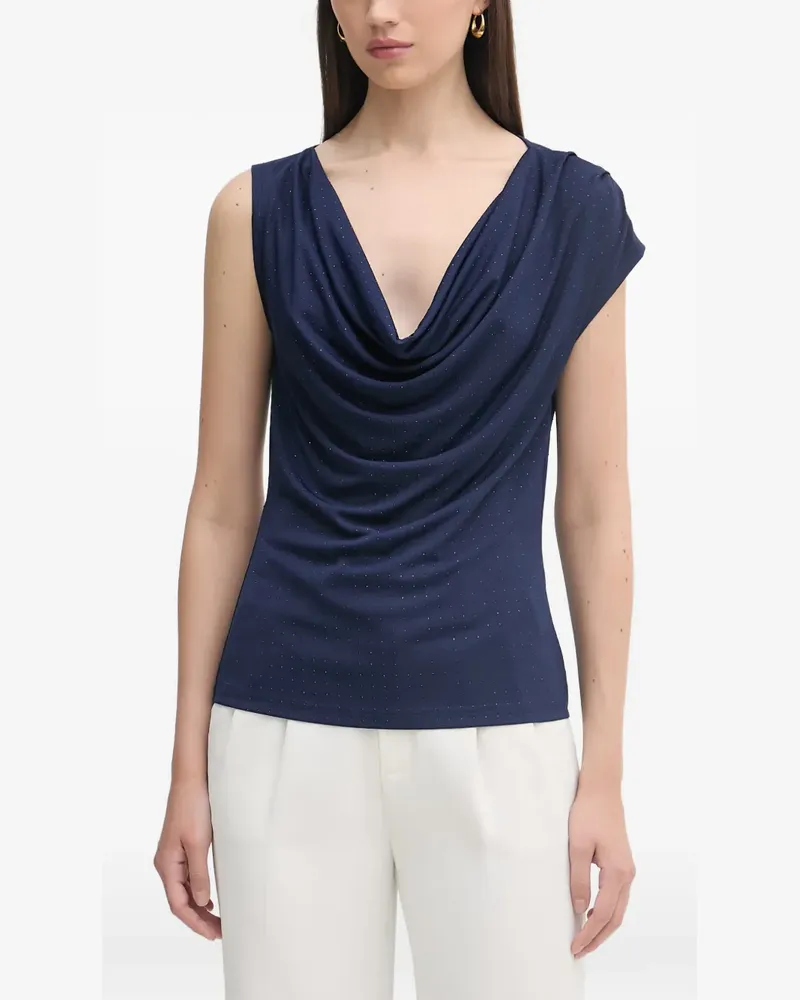 Silvian Heach Kristallverziertes Top - Blau Blau