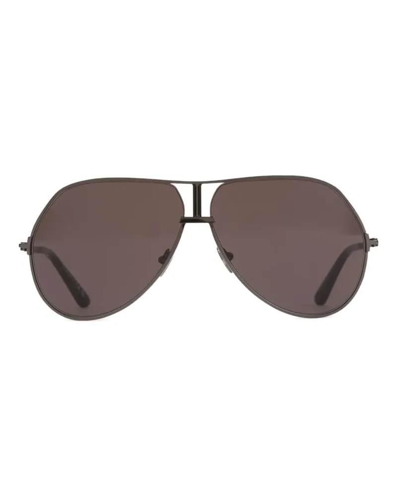 Tom Ford Rickie Sonnenbrille mit Doppelsteg - Schwarz Schwarz