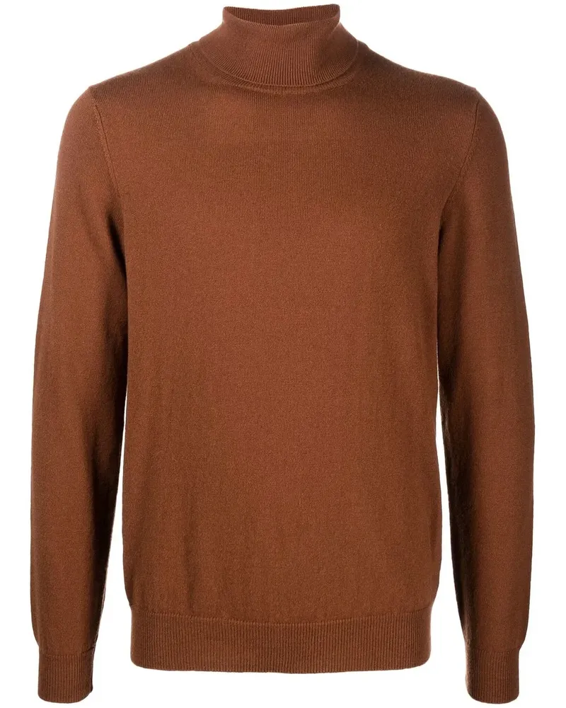 Zanone Gestrickter Rollkragenpullover - Braun Braun