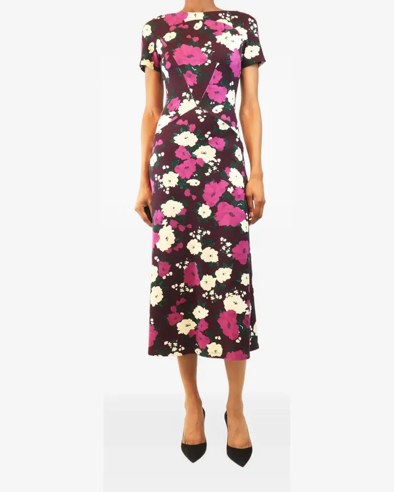 Erdem Vanya floral-print midi dress - Violett Violett