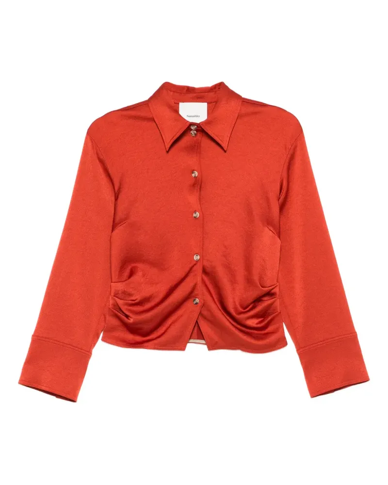 Nanushka Hildie Hemd mit Bundfalten - Rot Rot