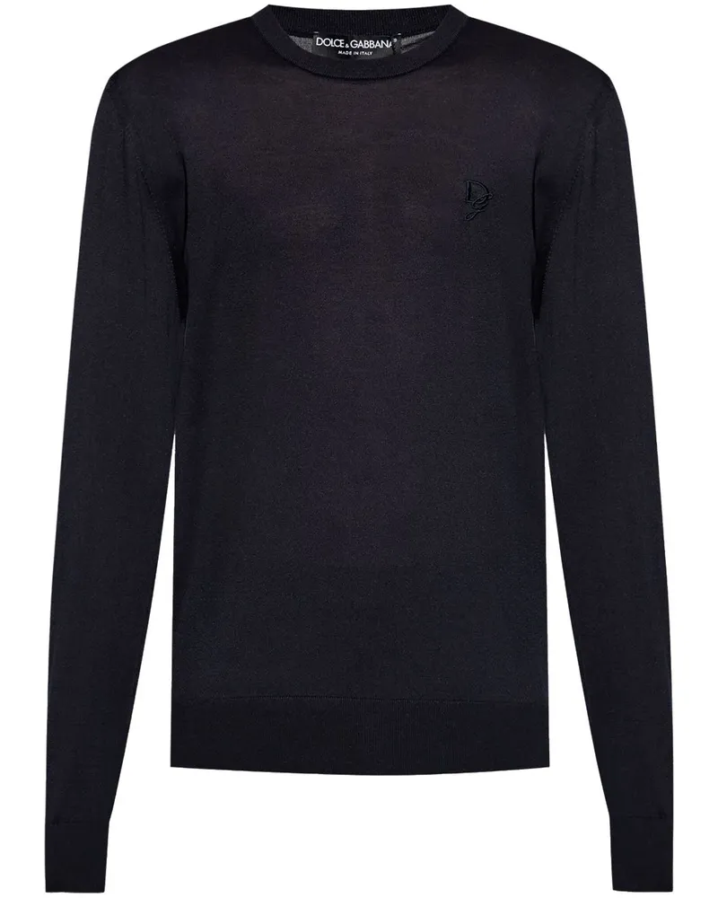 Dolce & Gabbana Pullover mit Logo-Stickerei - Blau Blau