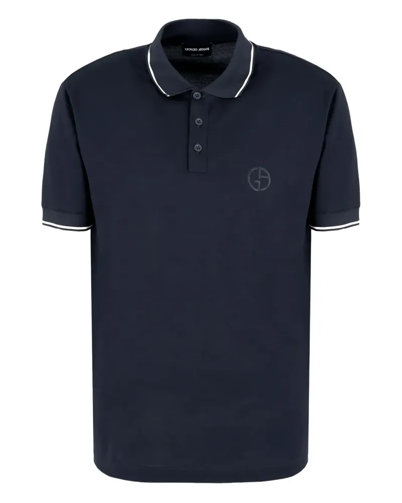 Giorgio Armani Poloshirt mit Logo-Stickerei - Blau Blau