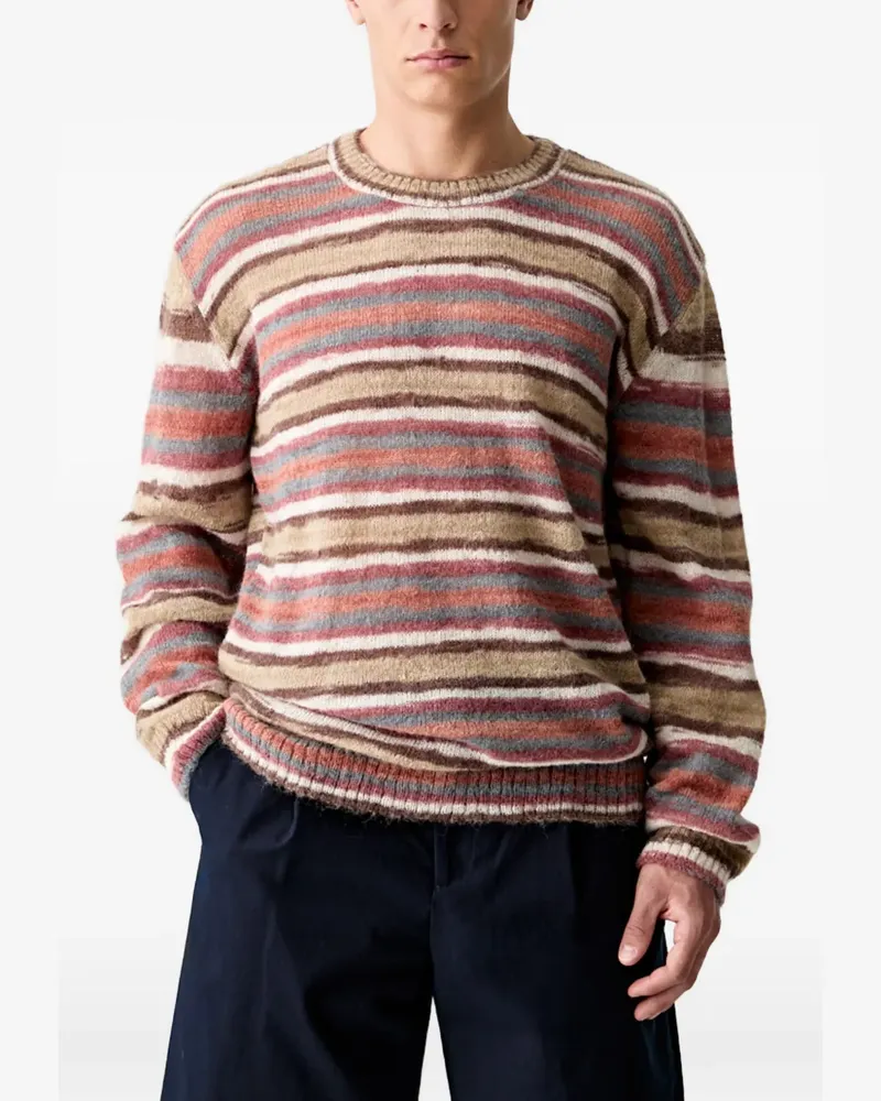 A.P.C. Pull Hector horizontal-stripe sweater - Nude Nude