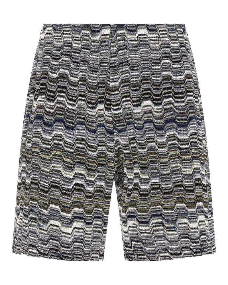 Missoni zigzag knitted bermuda shorts - Weiß Weiß