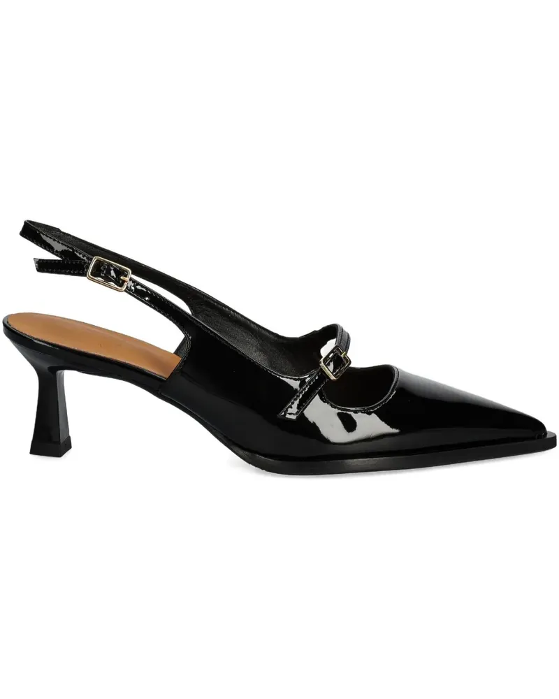 Billi Bi 45mm slingback buckled pumps - Schwarz Schwarz