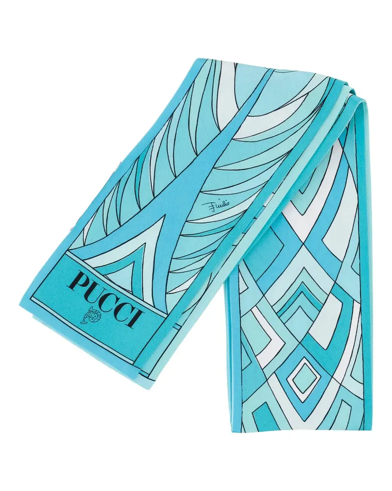 Emilio Pucci Schal mit Print - Blau Blau