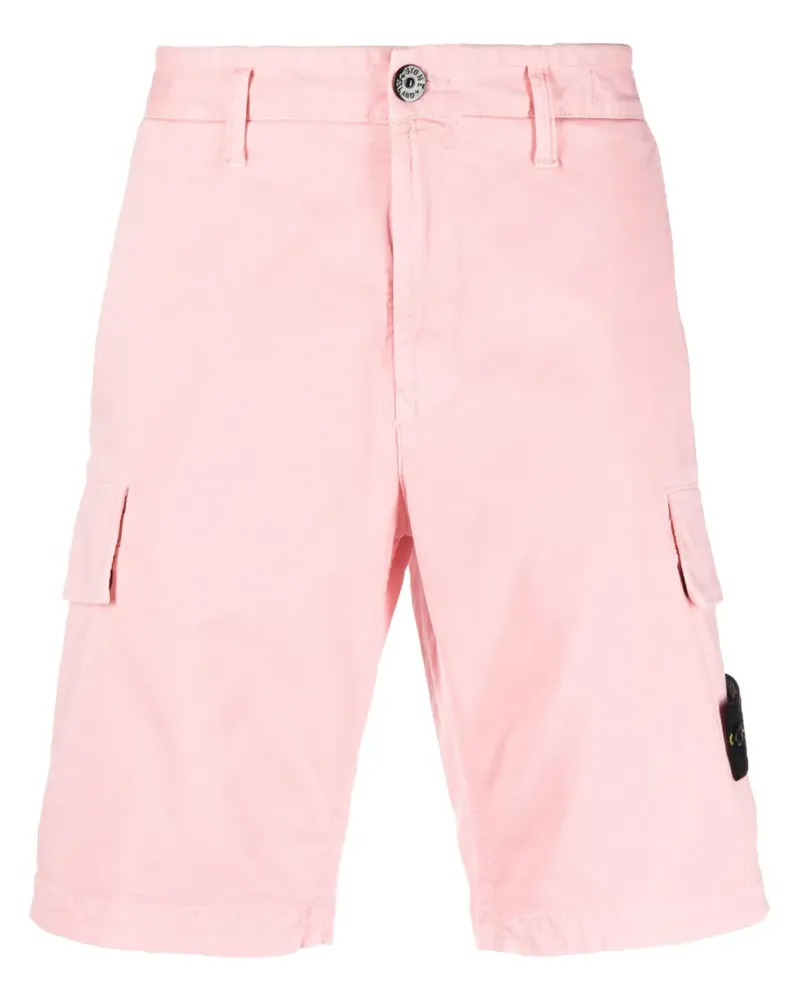 Stone Island Bermudas mit Logo-Patch - Rosa Rosa