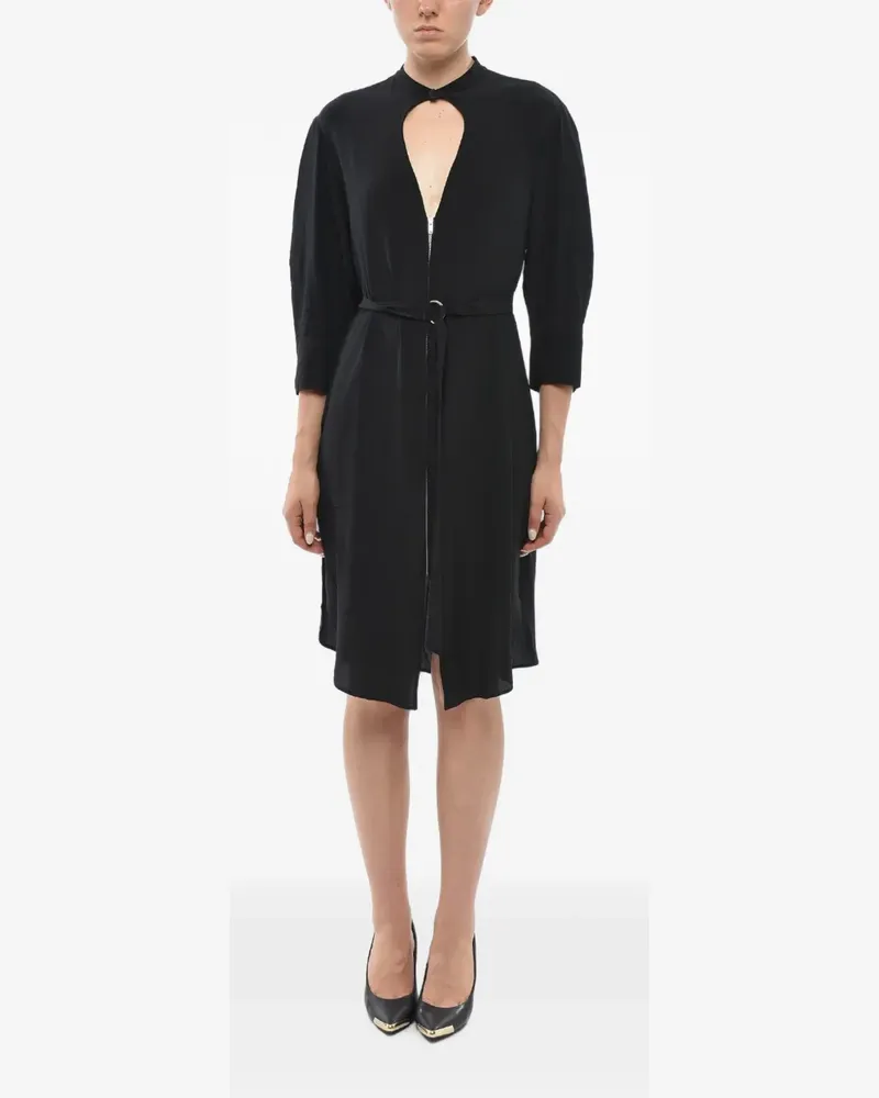 Stella McCartney Midikleid mit Cut-Out - Schwarz Schwarz