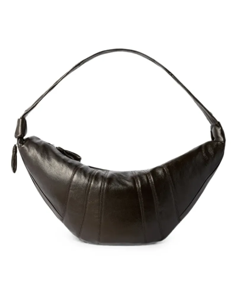 Christophe Lemaire Große Croissant Tasche aus beschichteter Baumwolle - Braun Braun