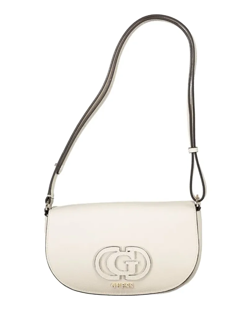 Guess logo-plaque shoulder bag - Weiß Weiß