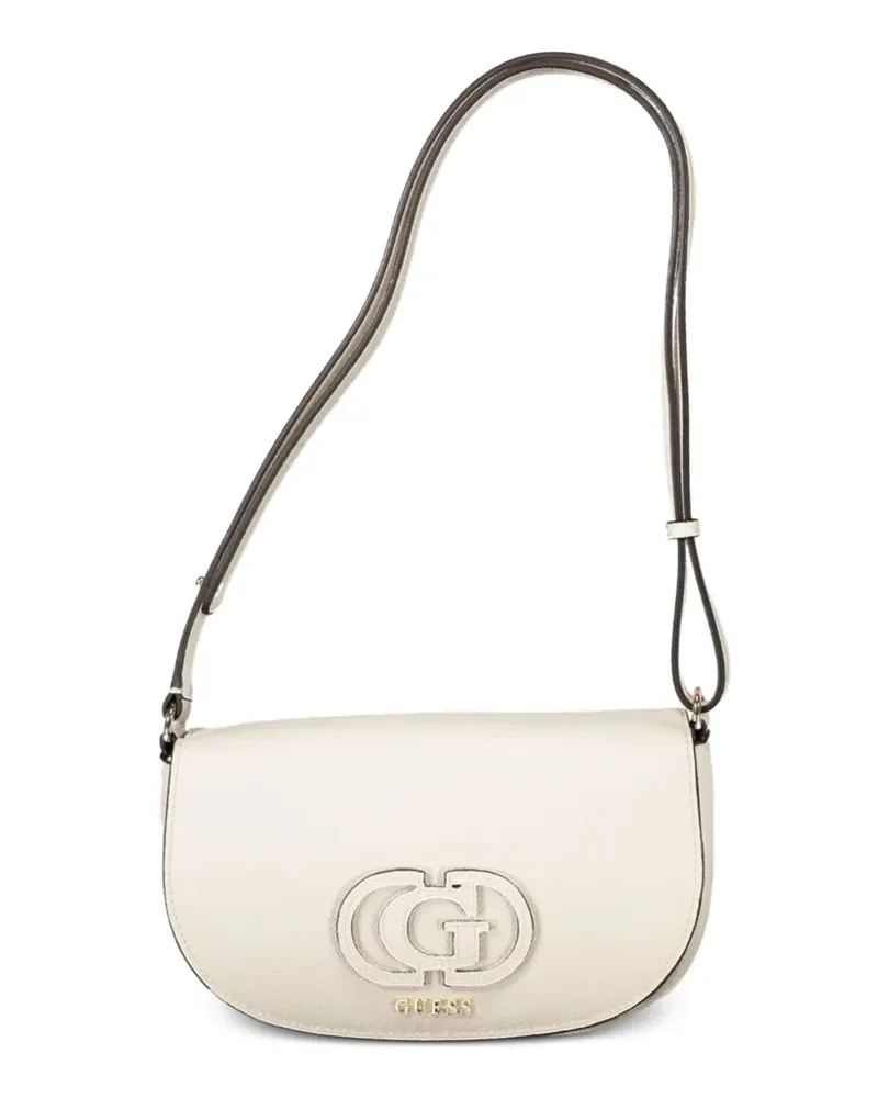 Guess logo-plaque shoulder bag - Weiß Weiß