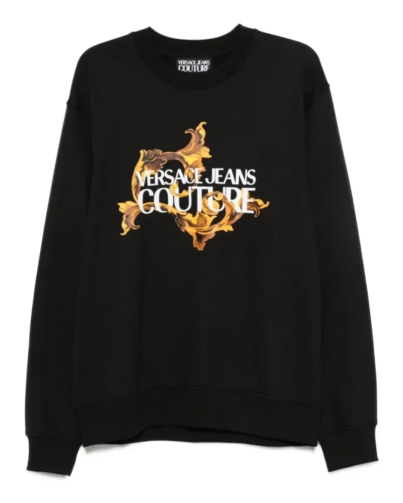 Versace Jeans Sweatshirt mit Barock-Print - Schwarz Schwarz