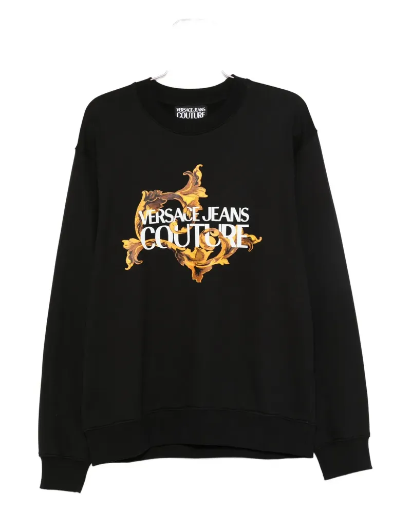 Versace Jeans Sweatshirt mit Barock-Print - Schwarz Schwarz