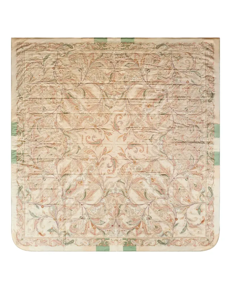 Etro paisley foliage print quilt - Nude Nude