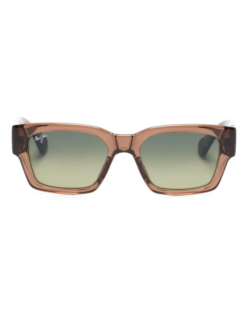 Maui Jim Kenui Sonnenbrille mit eckigem Gestell - Braun Braun