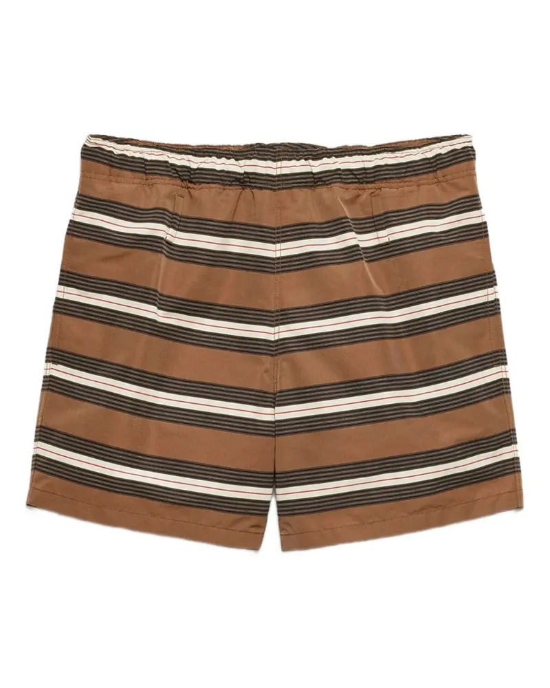 Prada Gestreifte Badehose - Braun Braun