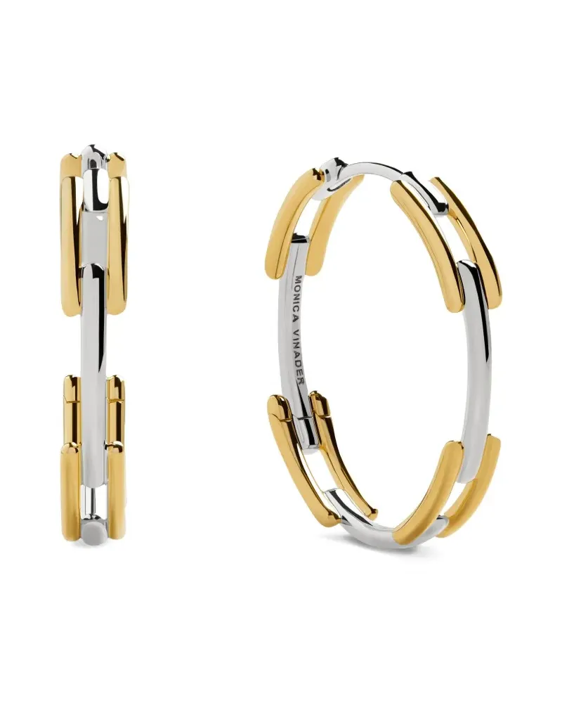 Monica Vinader GP Signature Creolen im Metallmix - Gold Gold
