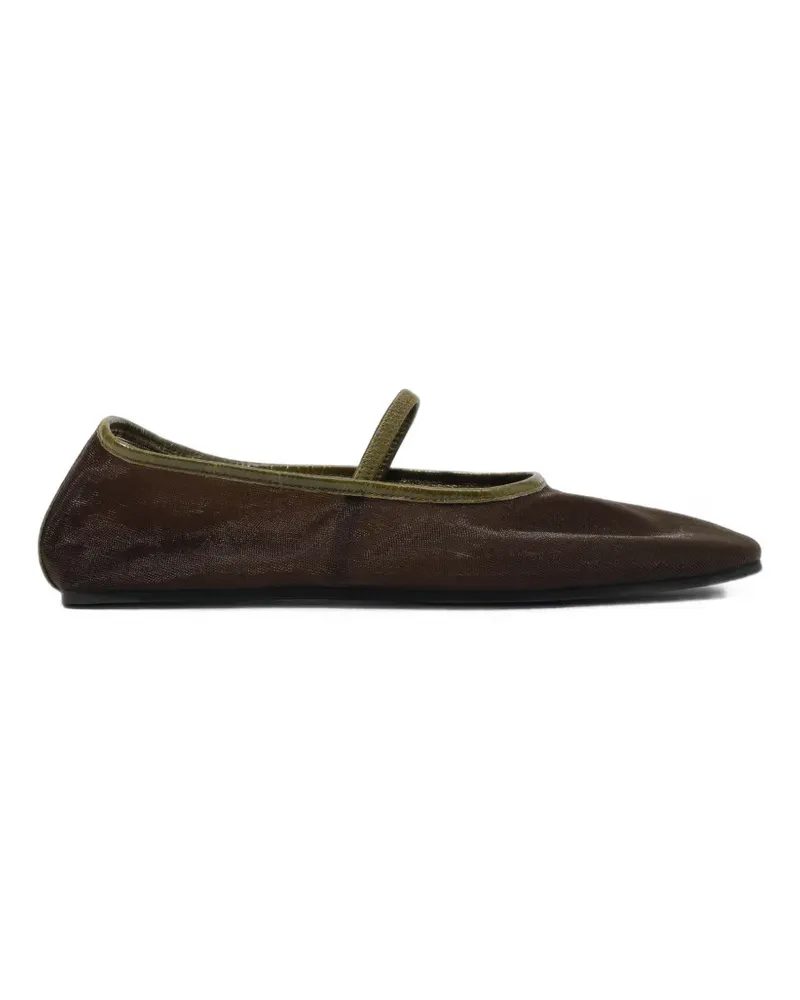 BIMBA Y LOLA dark green mesh ballerinas - Braun Braun